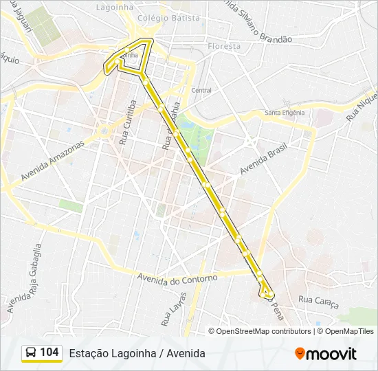 104 Bus Line Map