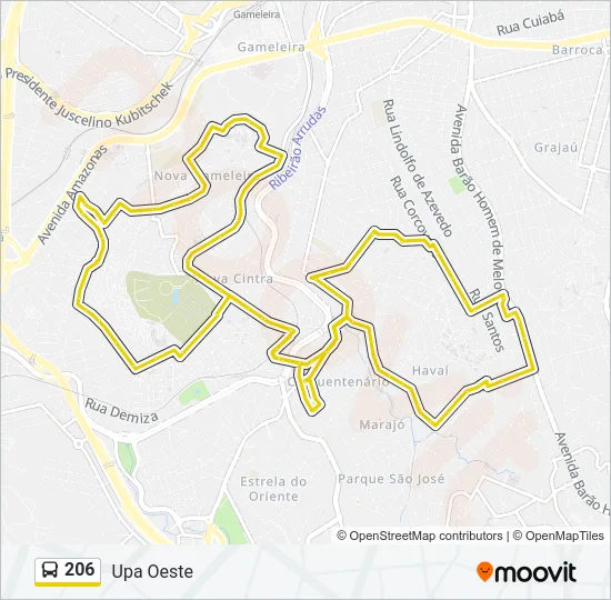 206 Bus Line Map