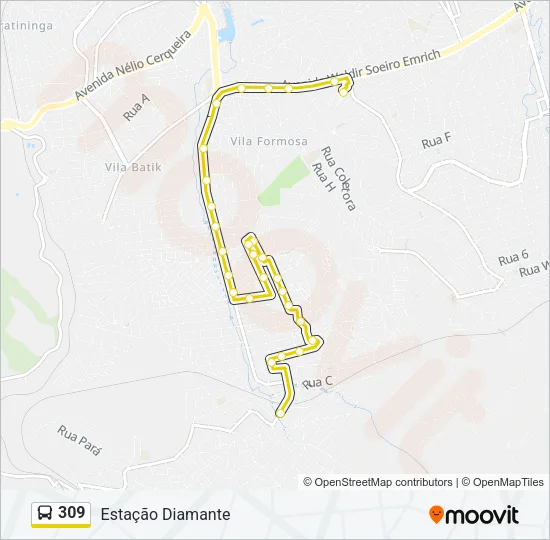 309 Bus Line Map