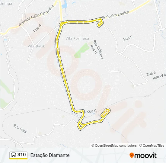 310 Bus Line Map