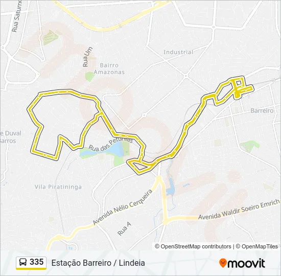 335 Bus Line Map