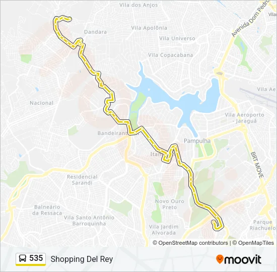 535 Bus Line Map