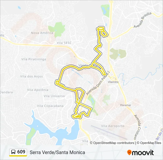 609 Bus Line Map