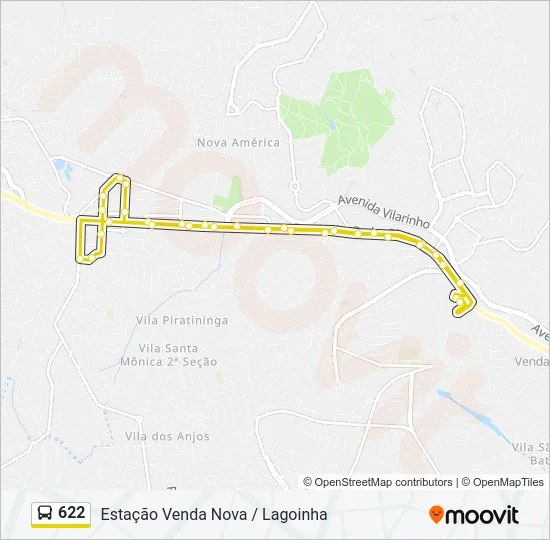 622 Bus Line Map