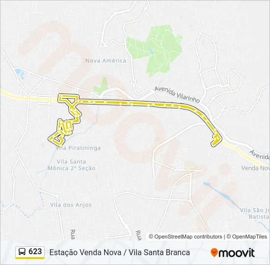 623 Bus Line Map