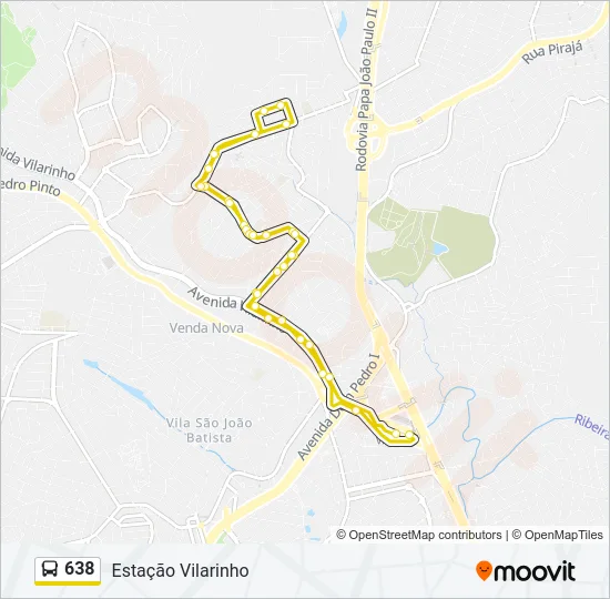 638 Bus Line Map