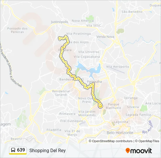 639 Bus Line Map