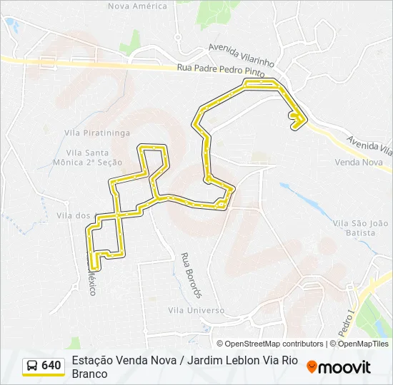 640 Bus Line Map