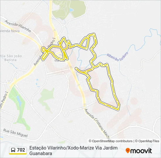 702 Bus Line Map