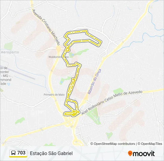 703 Bus Line Map