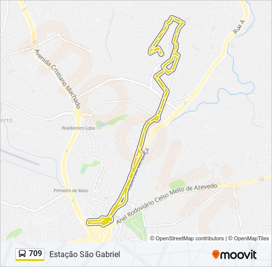 709 bus Line Map