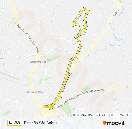 709 Bus Line Map