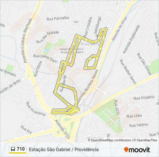 710 Bus Line Map