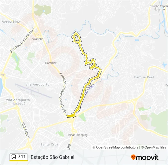 711 Bus Line Map