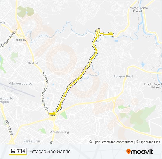 714 bus Line Map