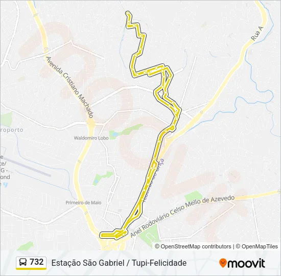 732 Bus Line Map
