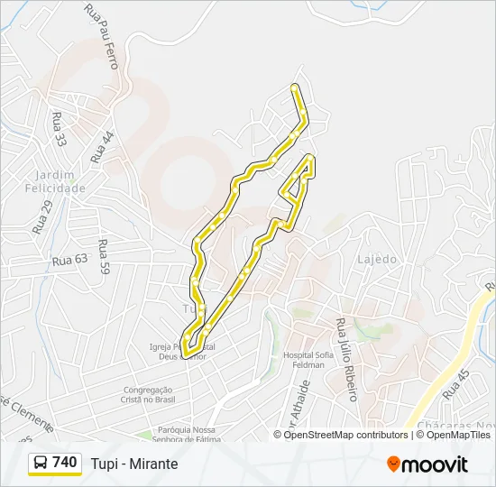 740 Bus Line Map