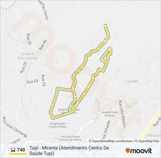 740 Bus Line Map