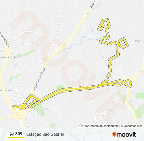 809 Bus Line Map