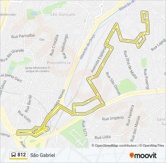 812 Bus Line Map