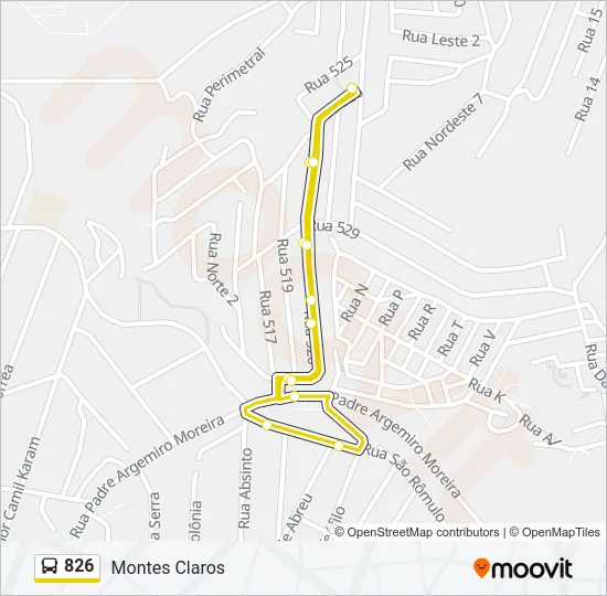 826 Bus Line Map