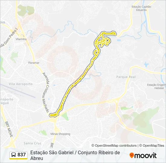 837 Bus Line Map