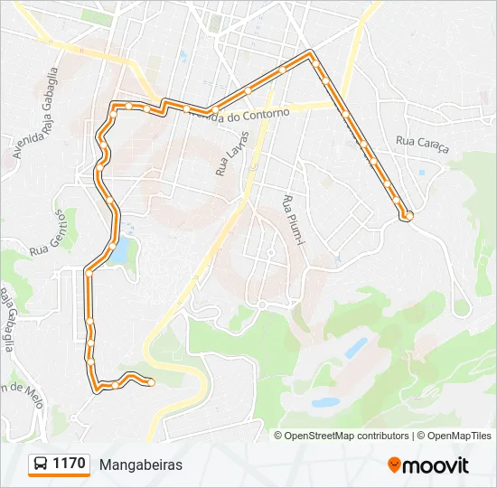 1170 Bus Line Map
