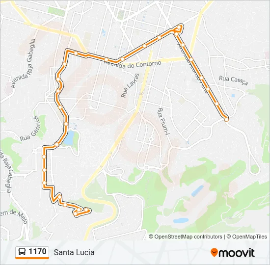 1170 Bus Line Map
