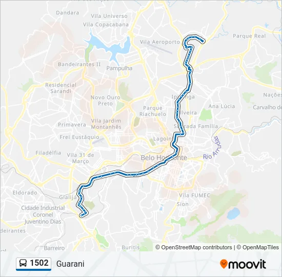 1502 Bus Line Map