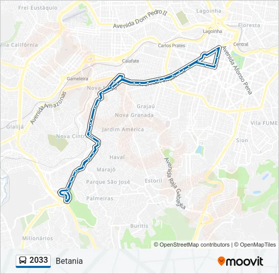 2033 Bus Line Map