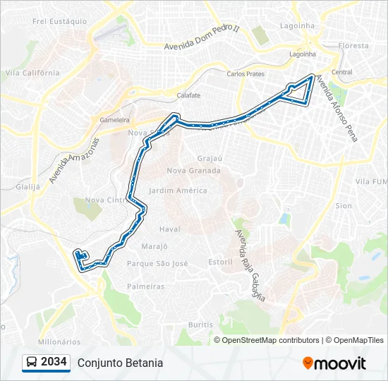 2034 Bus Line Map