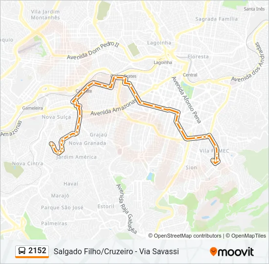 2152 Bus Line Map