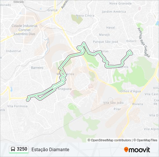 3250 bus Line Map