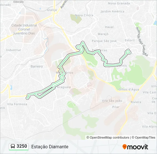 3250 Bus Line Map
