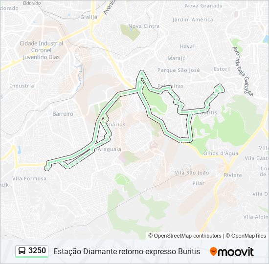 3250 bus Line Map