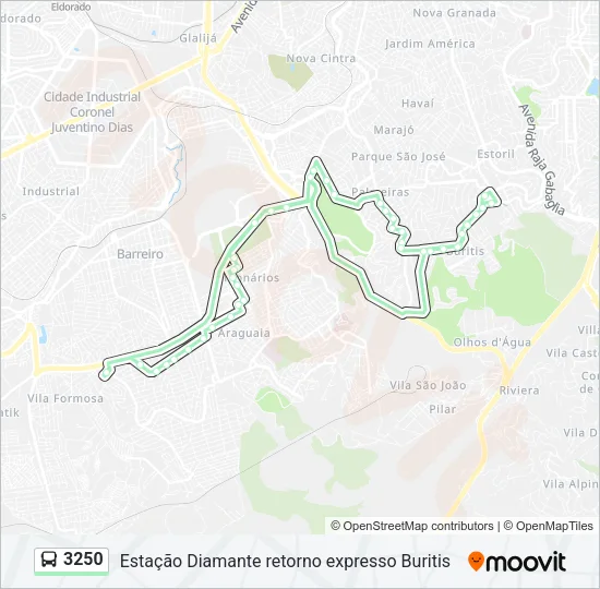 3250 Bus Line Map