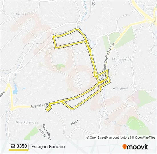 3350 Bus Line Map