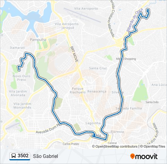 3502 bus Line Map