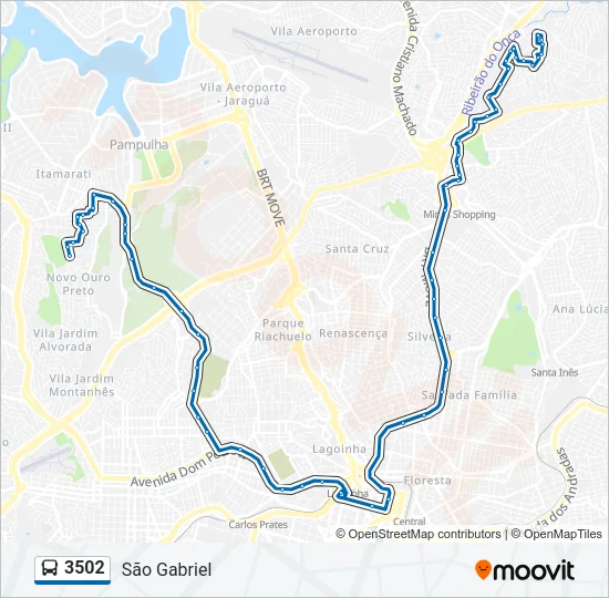 3502 Bus Line Map