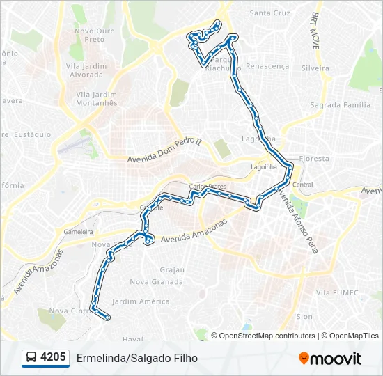 4205 Bus Line Map