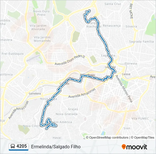 4205 Bus Line Map