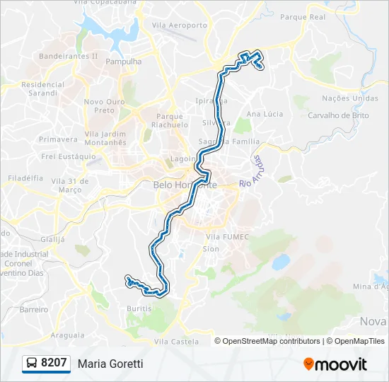 8207 Bus Line Map