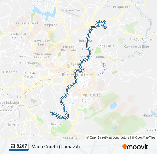 8207 Bus Line Map