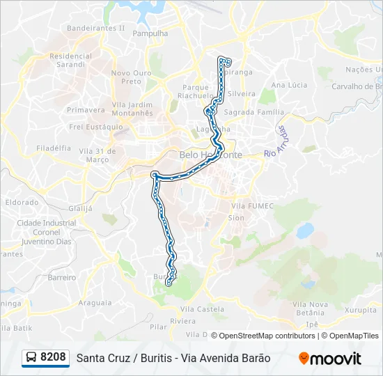 8208 Bus Line Map