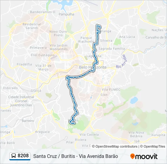 8208 Bus Line Map