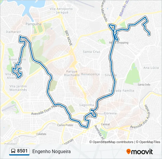 8501 Bus Line Map