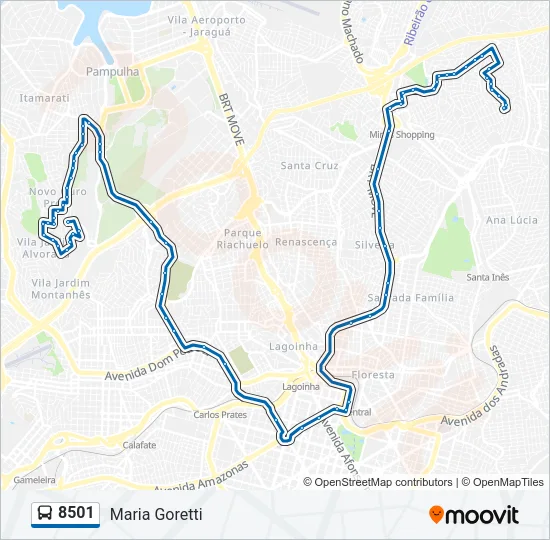 8501 Bus Line Map