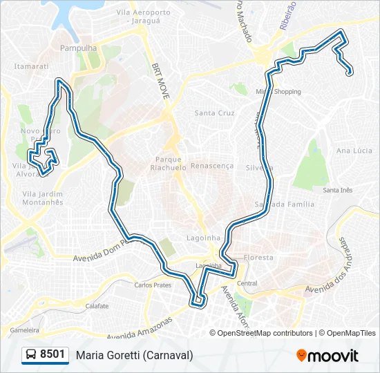 8501 Bus Line Map