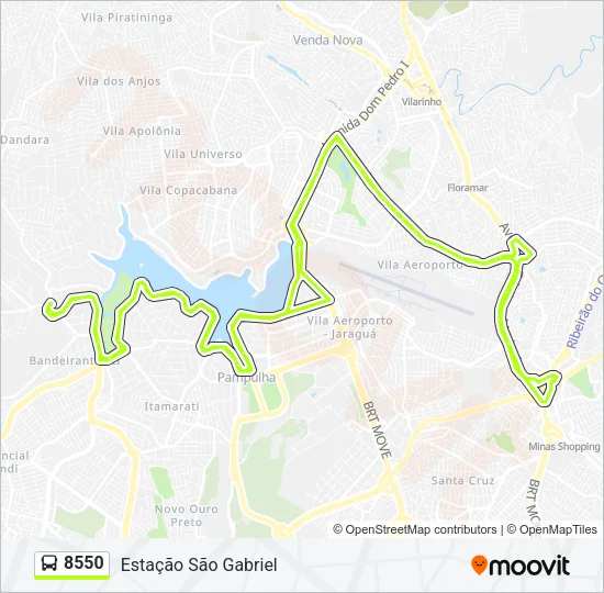 8550 Bus Line Map