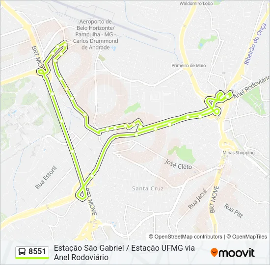 8551 Bus Line Map
